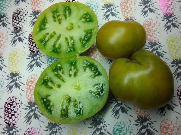 Greenwich Tomato Heirloom Seeds Grown in Sudbury, Ontario, Canada. Grown Organically. Heritage Hobby Seed Ark.