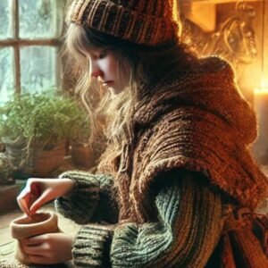 Heritage Hobby Seed Ark is open to seed trading. A woman sits packing up seeds to trade with other seed savers. Heirloom Seeds, Canada